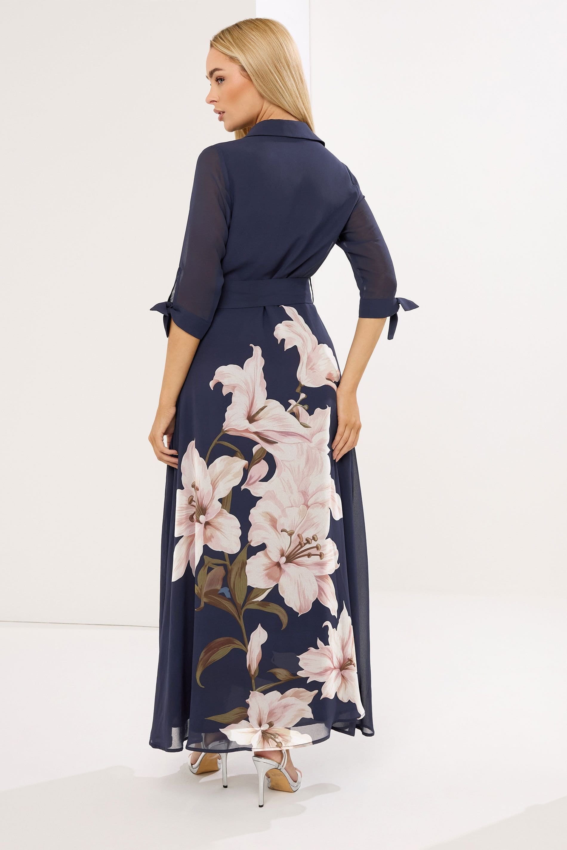 Star By Julien Macdonald Star by Julien Macdonald Women's Floral Print Shirt Dress in Dark Navy - 4