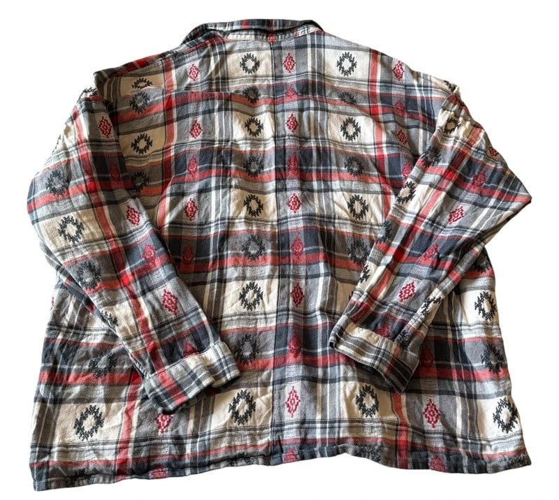 Topshop Multi-Colour Aztec Embroidered Cotton Shirt