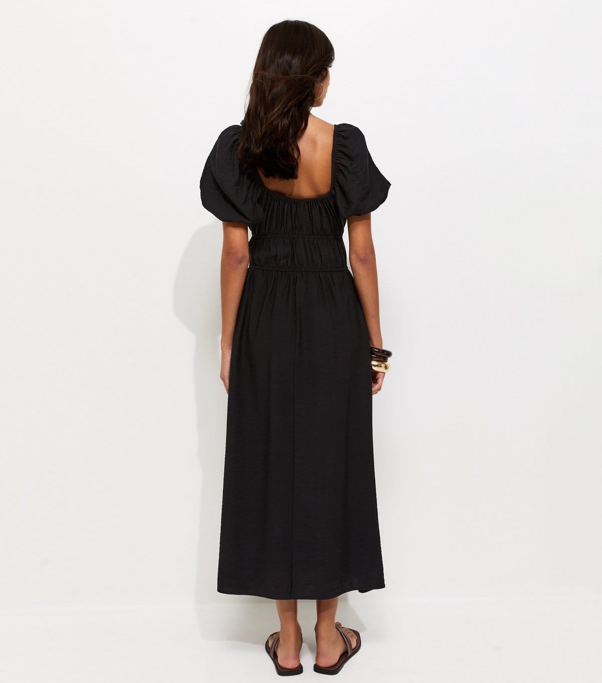 New Look Women's Black Milkmaid Midi Dress New Look - 4