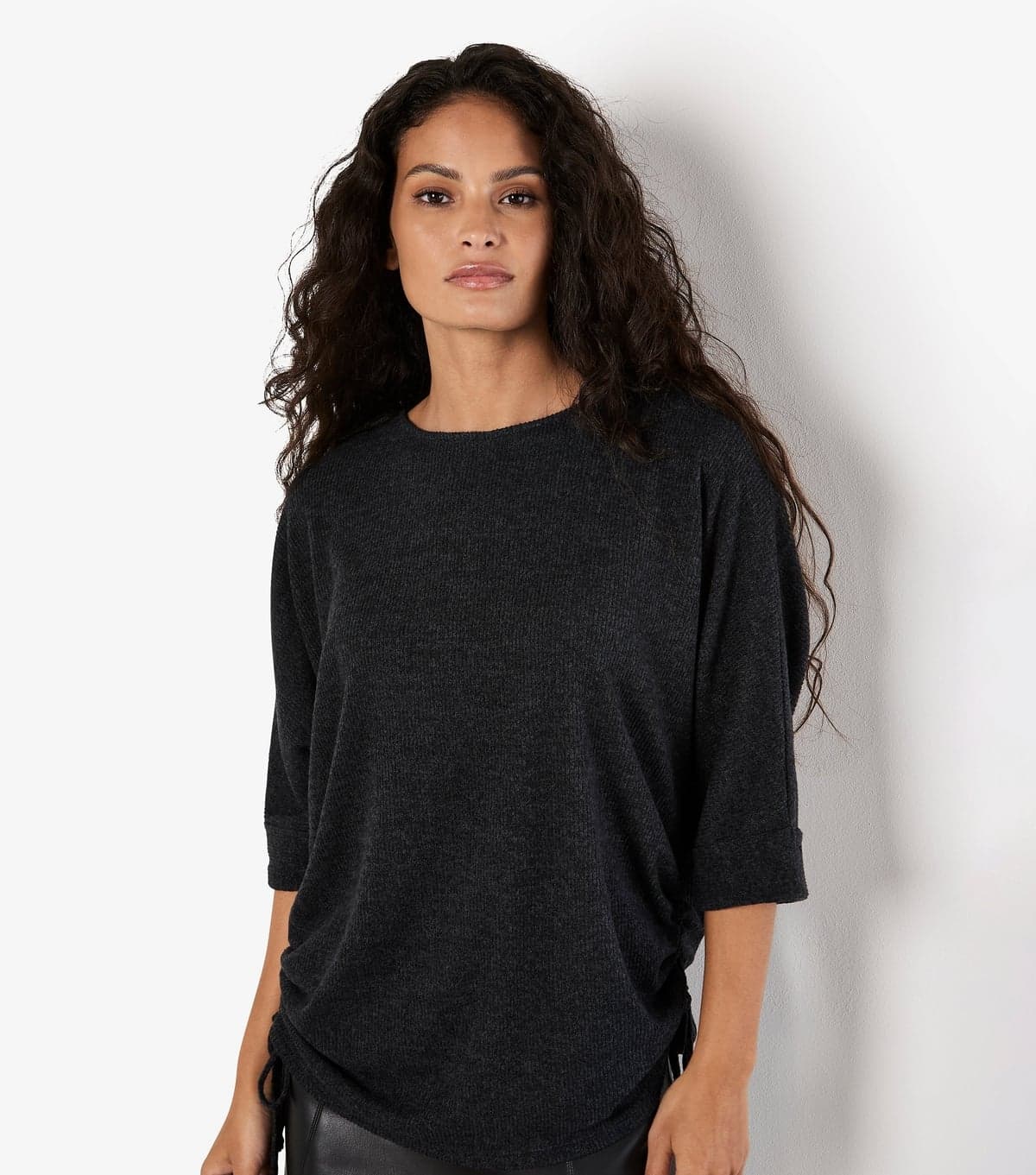 Apricot Women's Dark Grey Batwing Sleeve Top Apricot New Look