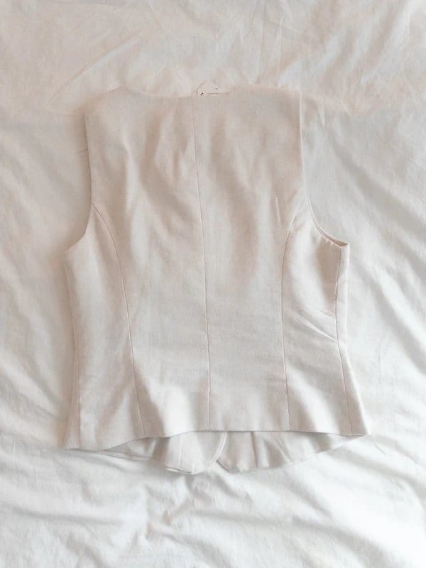 ASOS Beige Buttoned Linen Vest