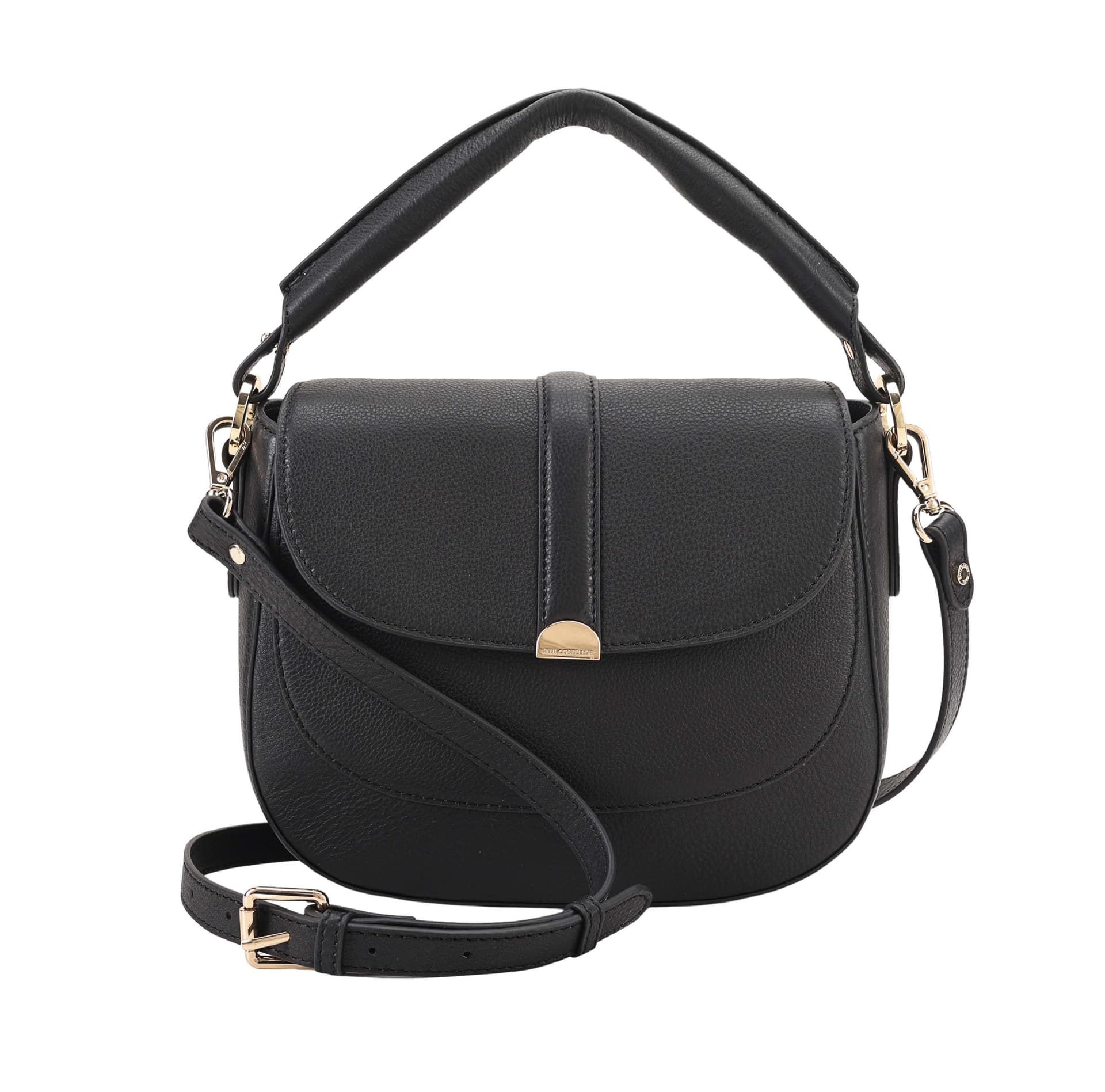 Paul Costelloe Paul Costelloe Women's Amina Leather Cross Body Bag in Jet Black