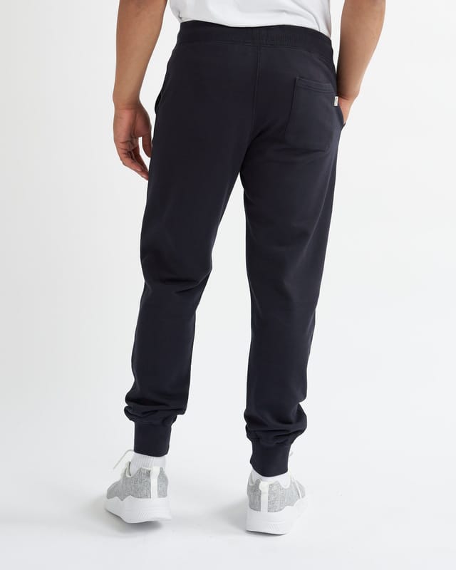 Alse Studio Alse Studio Men's Premium Cotton Cuffed Joggers Relaxed Fit With Pockets in Navy - 3