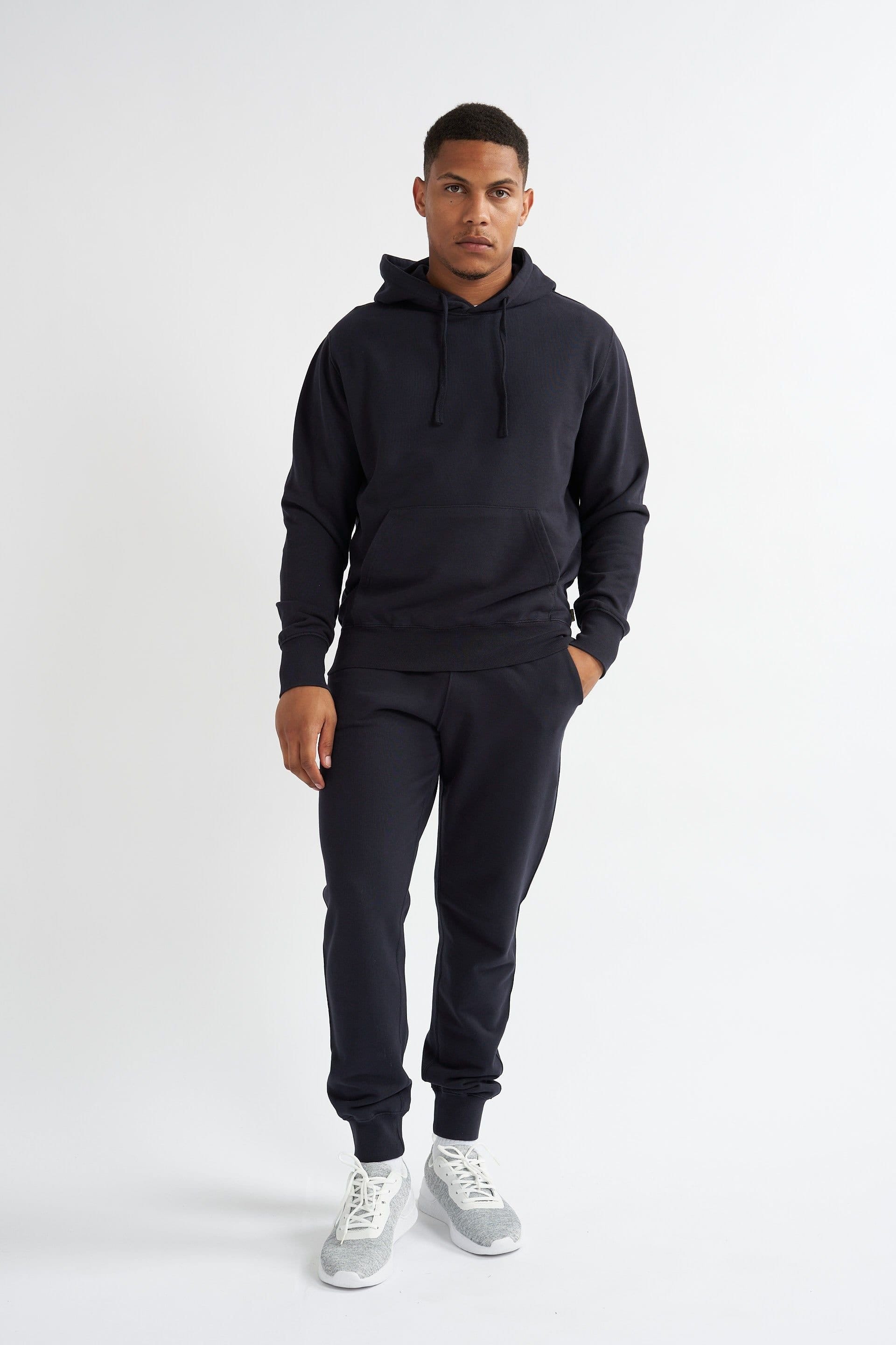 Alse Studio Alse Studio Men's Premium Cotton Cuffed Joggers Relaxed Fit With Pockets in Navy - 4