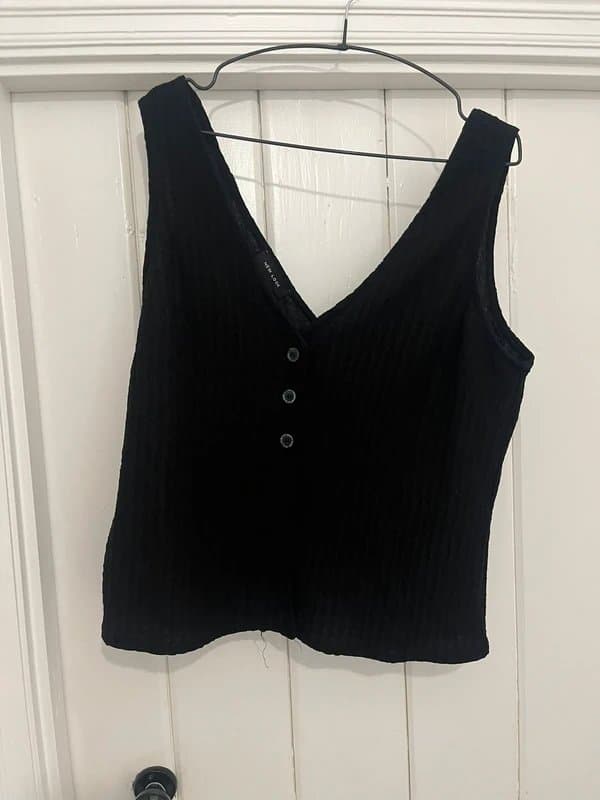 New Look New look button front waistcoat style top size 14