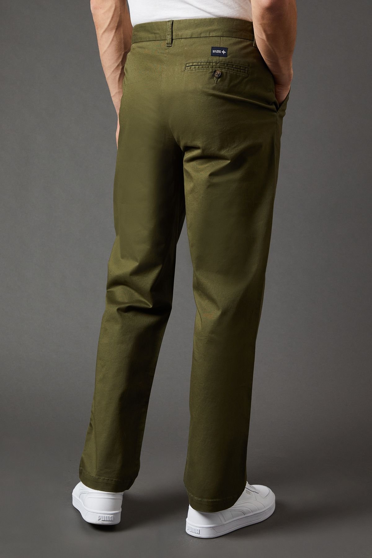 Maine Maine Men's Khaki Premium Chino Trousers - 3