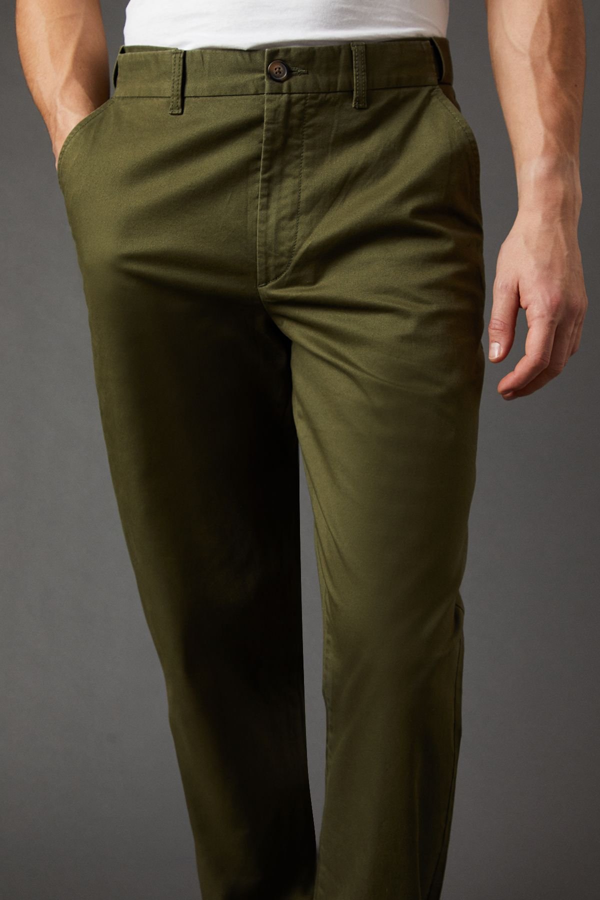 Maine Maine Men's Khaki Premium Chino Trousers - 4
