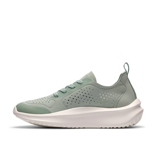 Clarks Clarks Women's Solevana Tie Seafoam Green Trainers - 2
