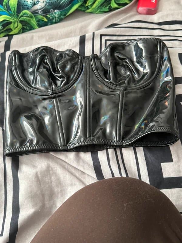 ASOS Design Leather corset top