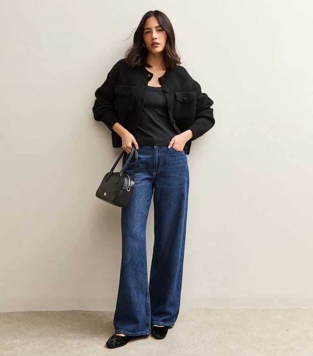 New Look Women's Black Ribbed Scoop Neck Cami New Look - 3