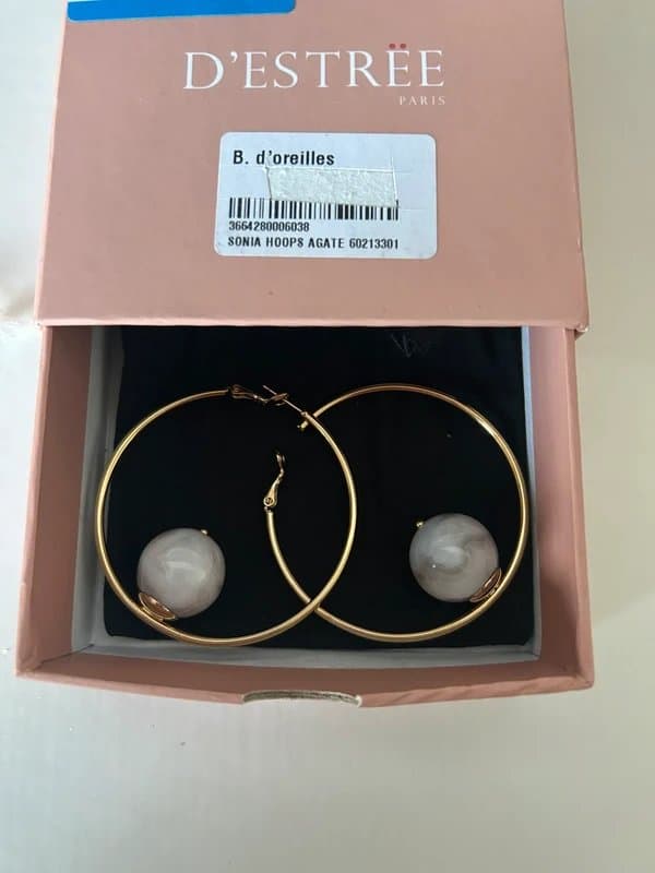 d’estrëe paris D’estree Paris Agate earrings RRP £250