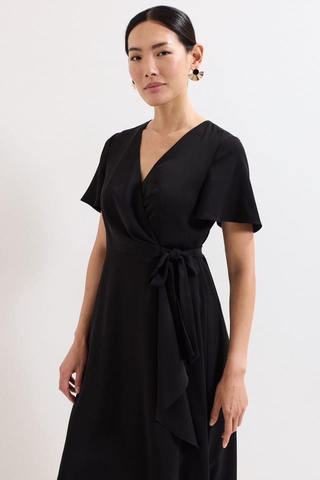 Phase Eight Phase Eight Women's Julissa Wrap Midi Dress in Black - 3