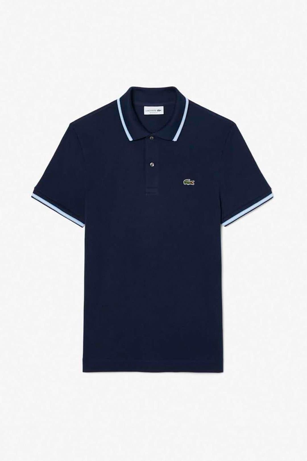 Lacoste Lacoste Men's Tipped Polo Shirt Navy Blue