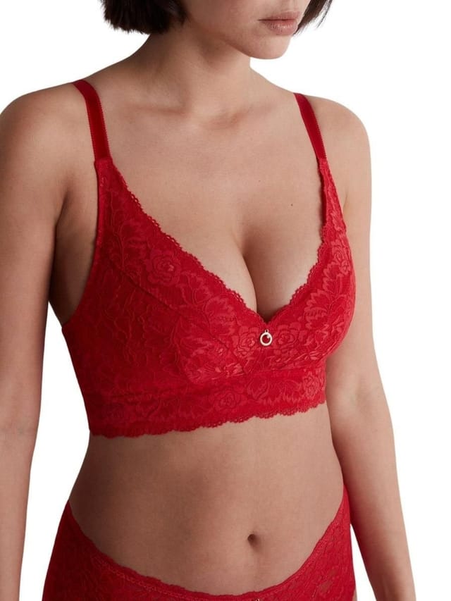 Aubade Aubade Women's Rosessence Care Triangle Bralette in Red - 3