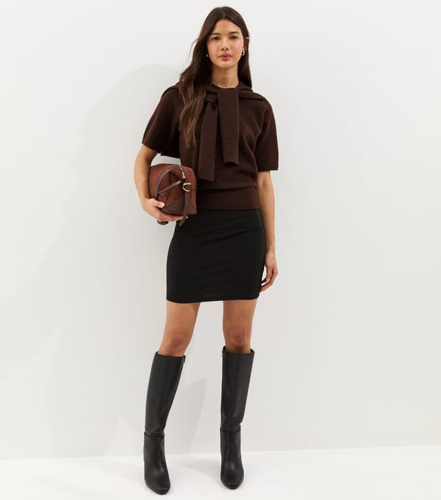 New Look Women's Black Stretchy Tube Mini Skirt New Look - 3