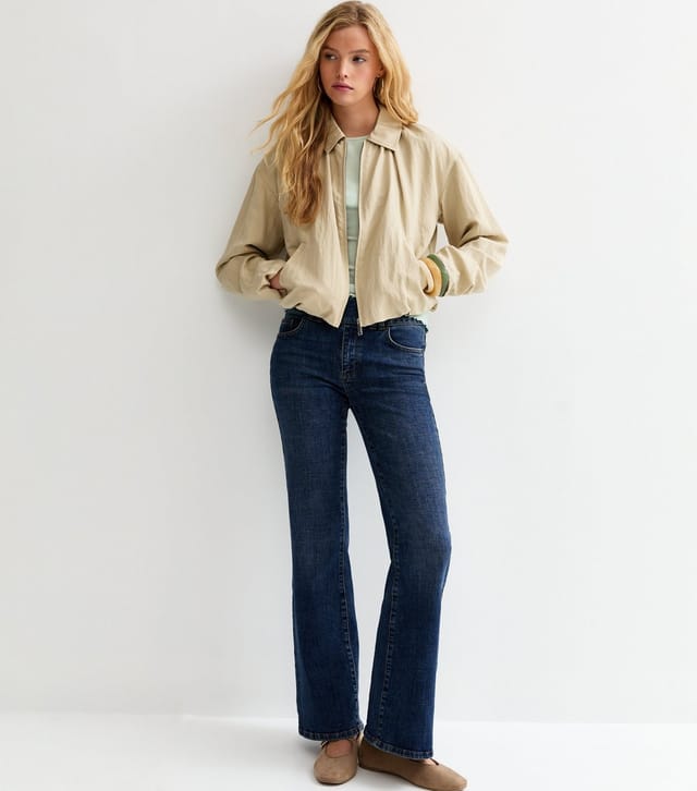 New Look Women's Mint Green Ribbed Jersey Frilly Trim Short Sleeve Top New Look - 3