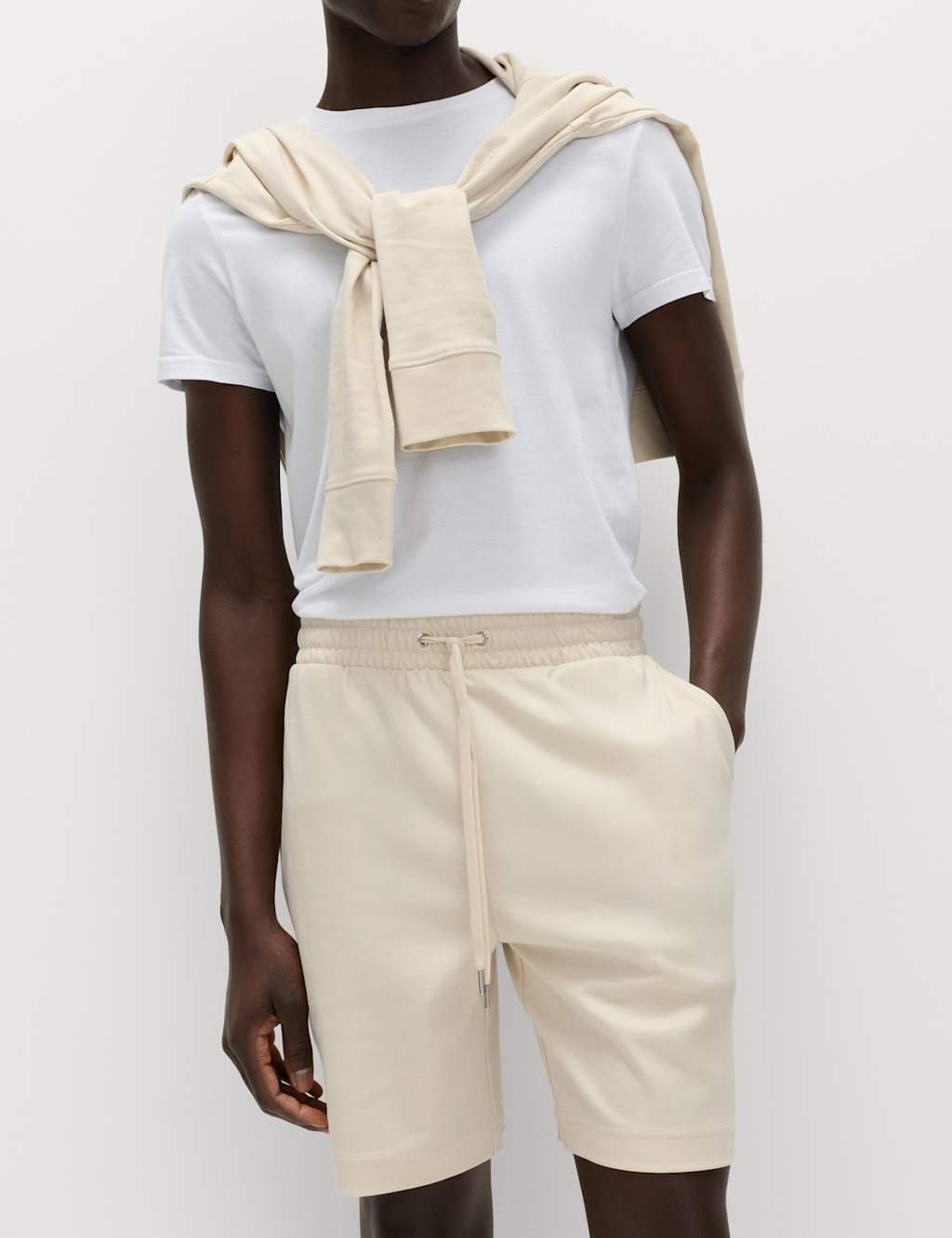 Marks & Spencer M&S Ecru Jersey Shorts for Men