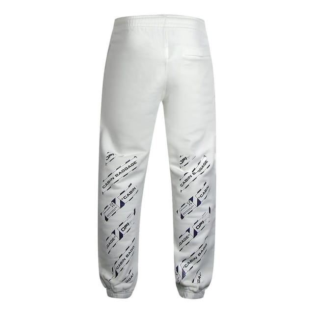 Off-White Off-White Men's Airport Tape Logo White Sweatpants - 2