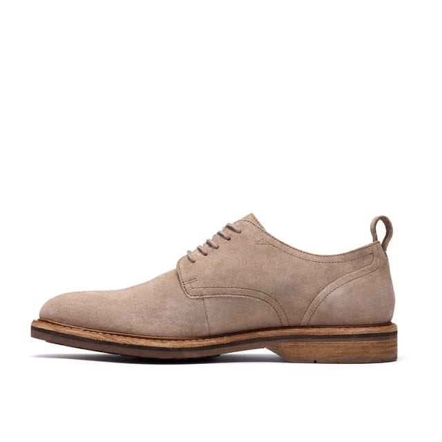 Clarks Clarks Men's Aldwin Lace Grey Suede Derby Shoes, Lace Up in Light Grey - 2