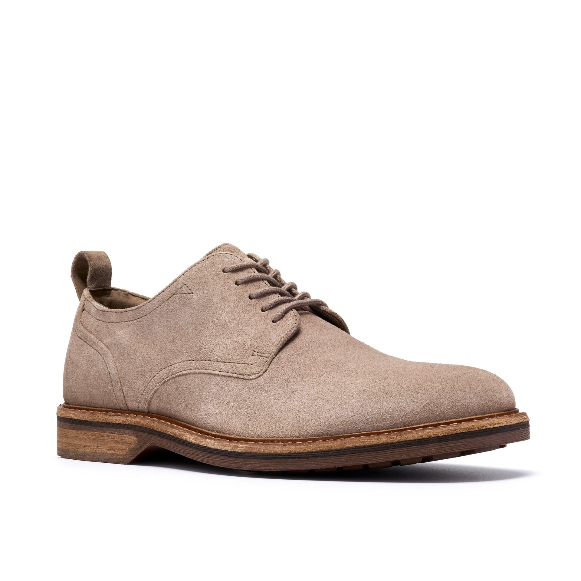 Clarks Clarks Men's Aldwin Lace Grey Suede Derby Shoes, Lace Up in Light Grey - 4