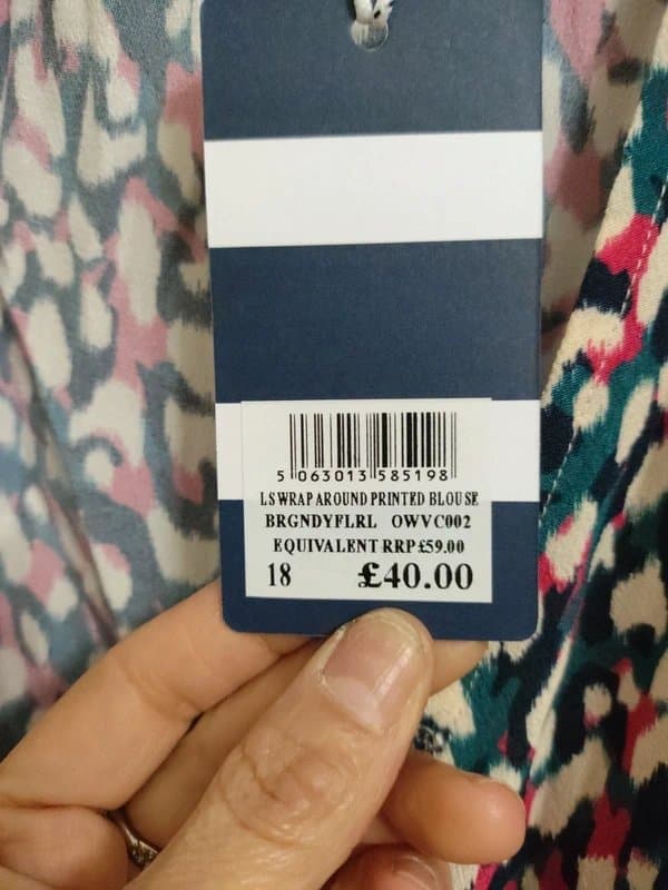 Crew Clothing Company Crew Clothing multicolor wrap around blouse size 18 #1