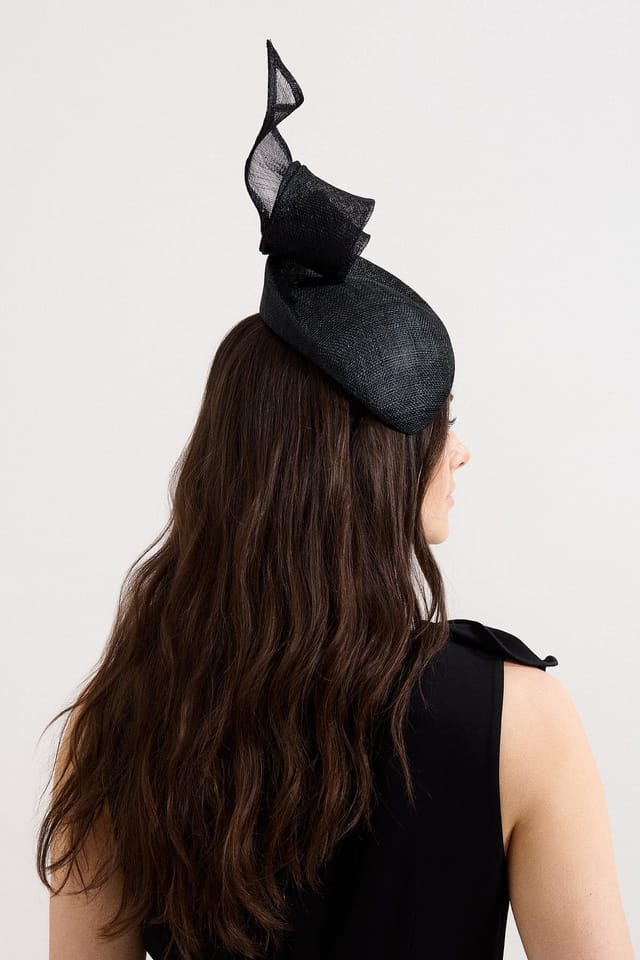 Phase Eight Phase Eight Women's Swirl Trim Fascinator Headband in Black - 3