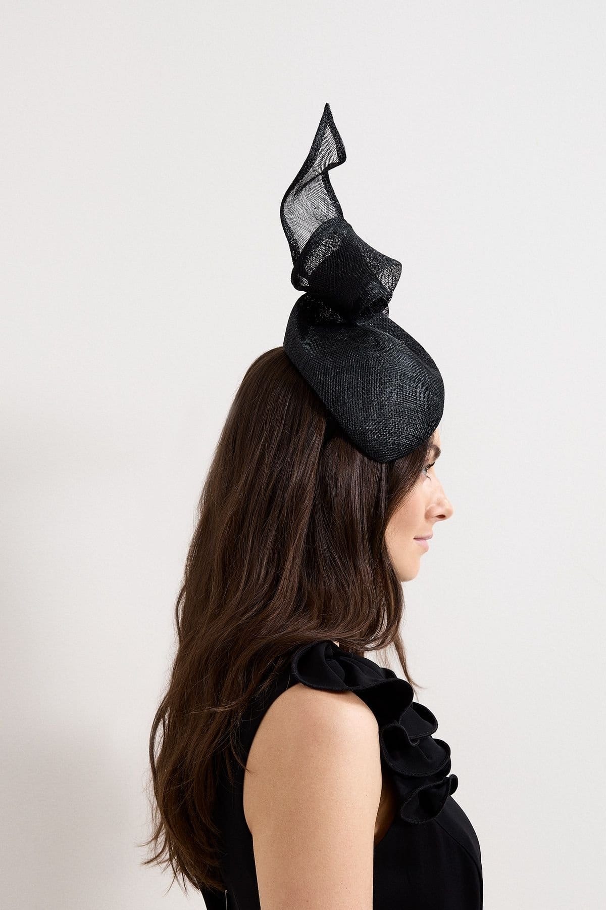 Phase Eight Phase Eight Women's Swirl Trim Fascinator Headband in Black - 4