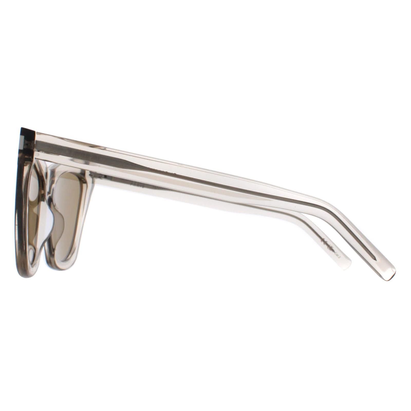 Saint Laurent Saint Laurent Women's Cat Eye Transparent Beige Brown SL214 Kate - 3