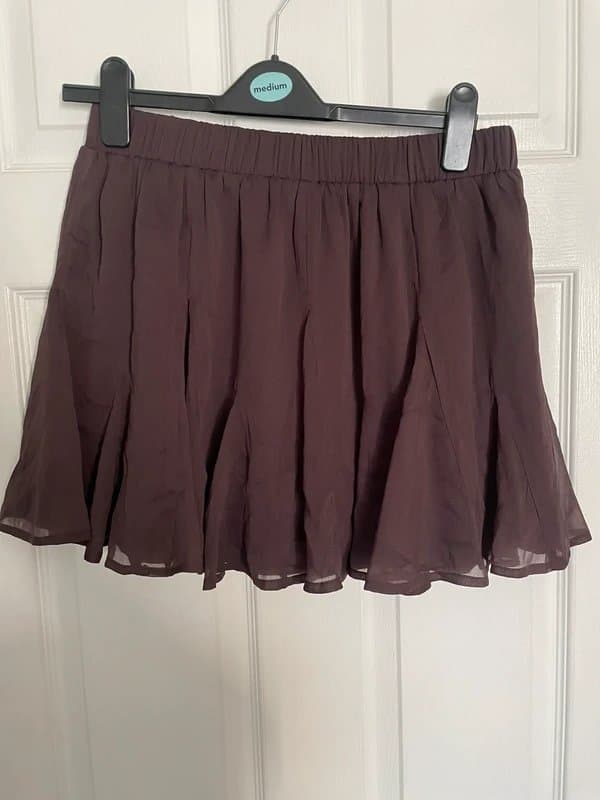 ASOS Design ASOS Brown Chiffon Mini Skirt