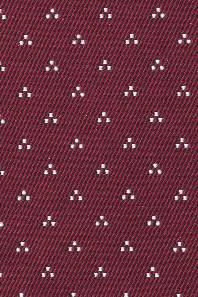 Paisley of London Paisley of London Men's Childrens full length skinny tie - Burgundy trio dot - 3