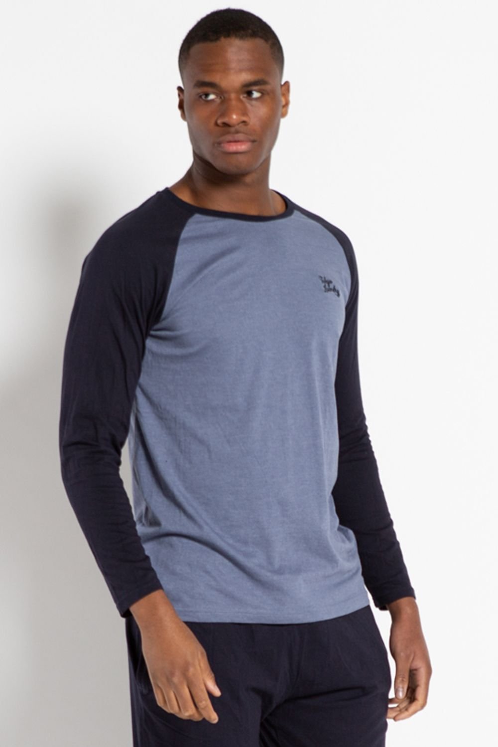 Tokyo Laundry Tokyo Laundry Men's Cotton 2-Piece Long Sleeve Top & Bottoms Pyjama Set in Dark Navy - 3