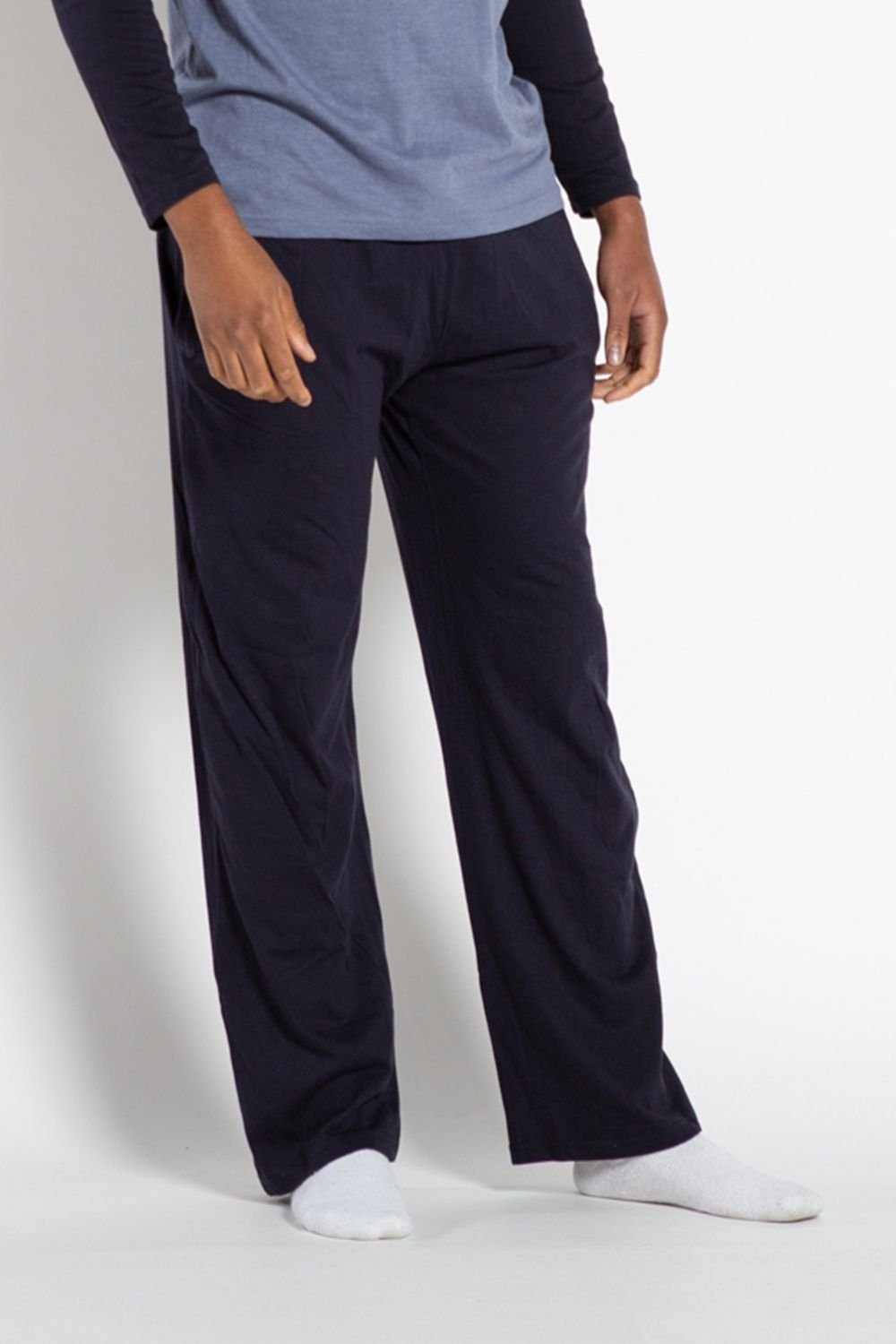 Tokyo Laundry Tokyo Laundry Men's Cotton 2-Piece Long Sleeve Top & Bottoms Pyjama Set in Dark Navy - 4