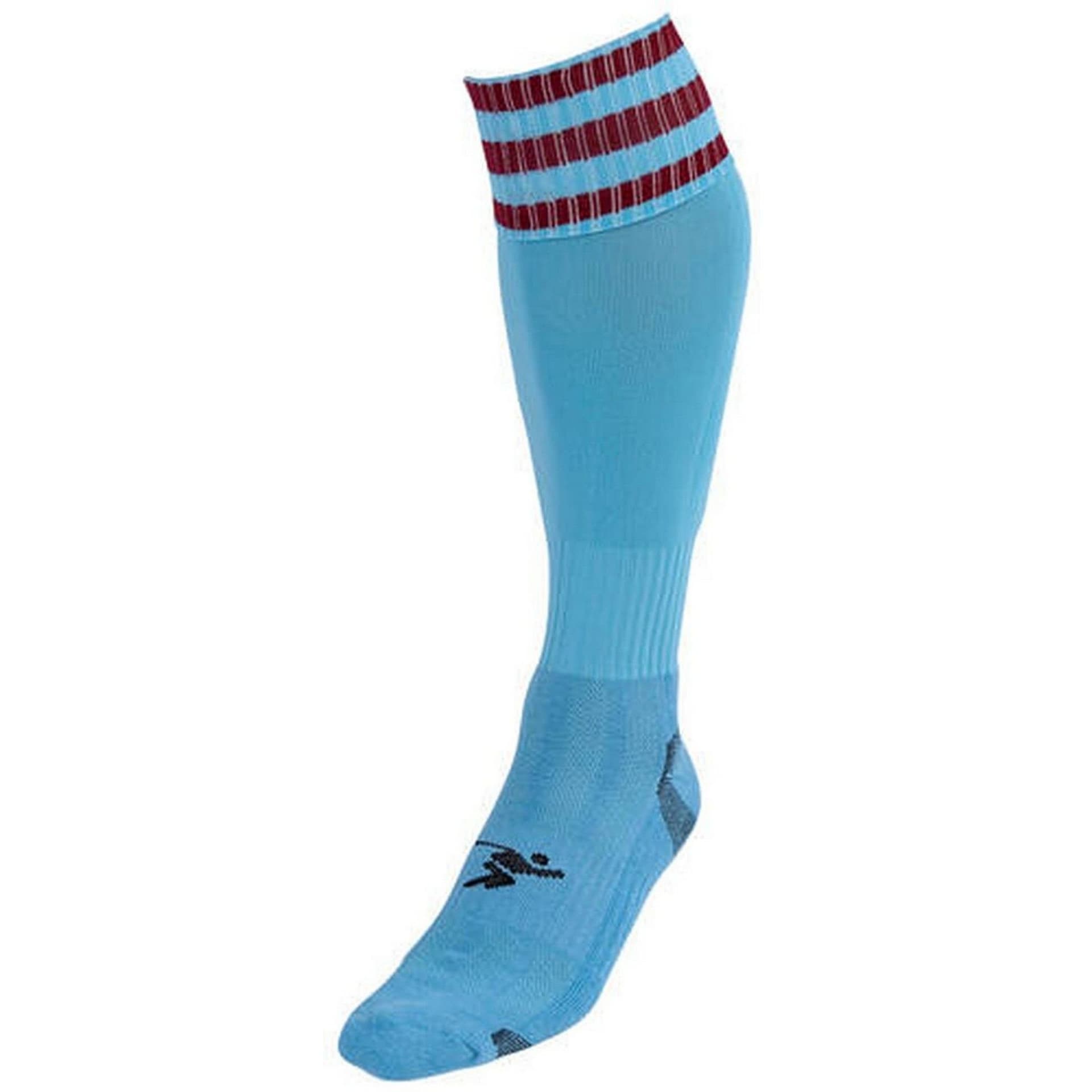 Precision Precision Men's 3 Stripe Pro Football Socks in Duck Egg Blue