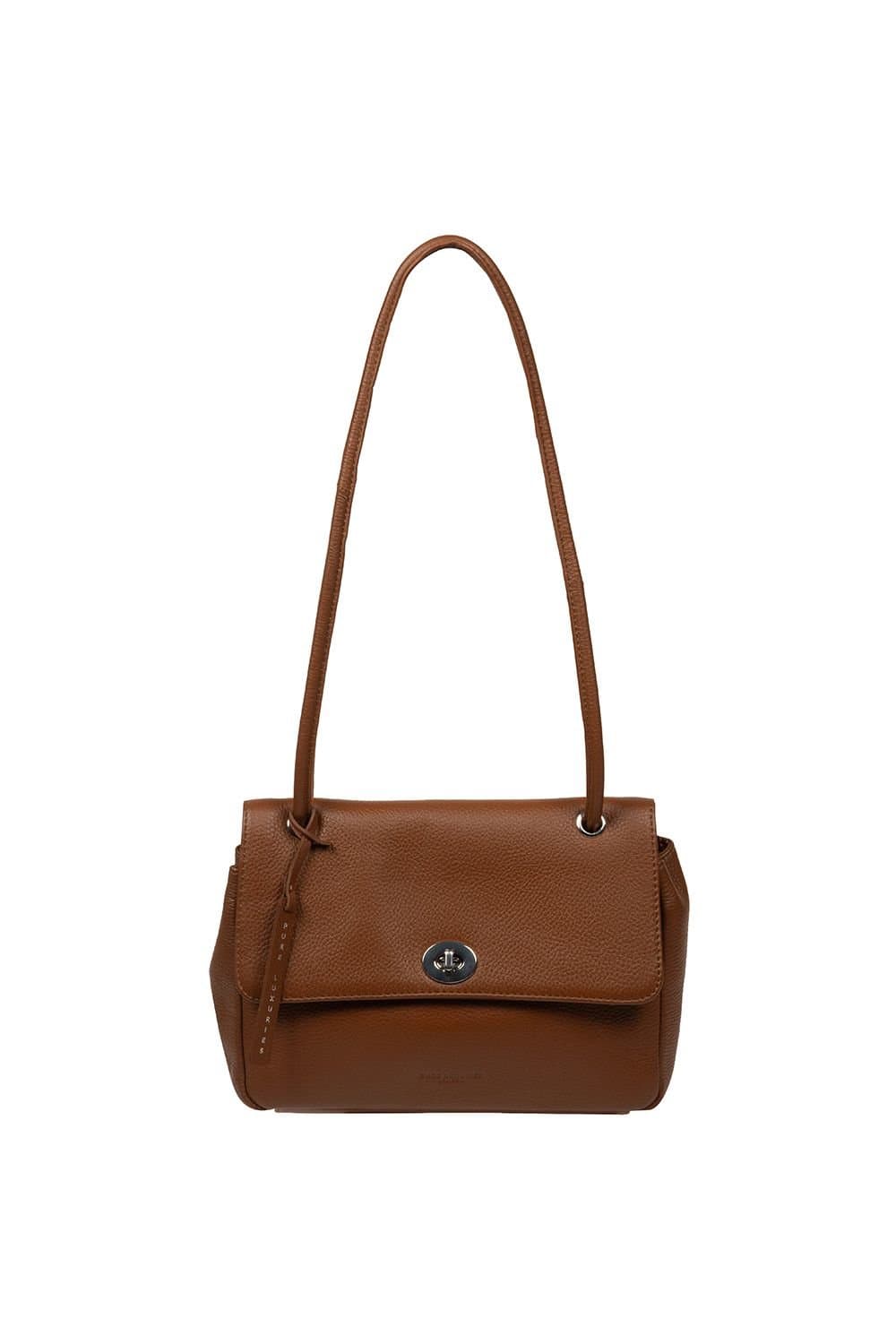 Pure Luxuries London Pure Luxuries London Women's 'Elka' Leather Evening Bag in Tan