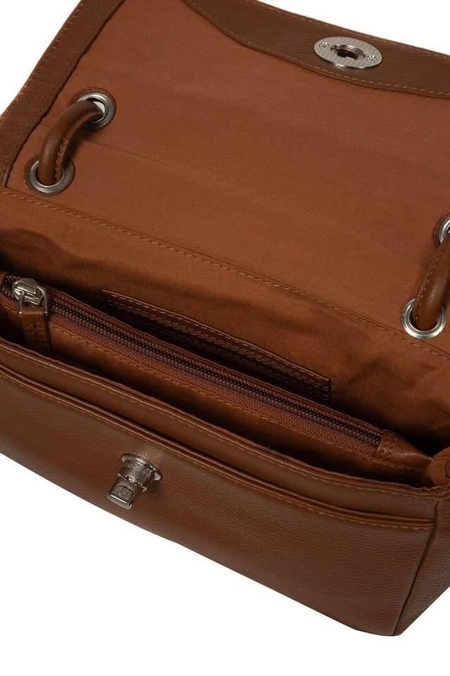 Pure Luxuries London Pure Luxuries London Women's 'Elka' Leather Evening Bag in Tan - 3