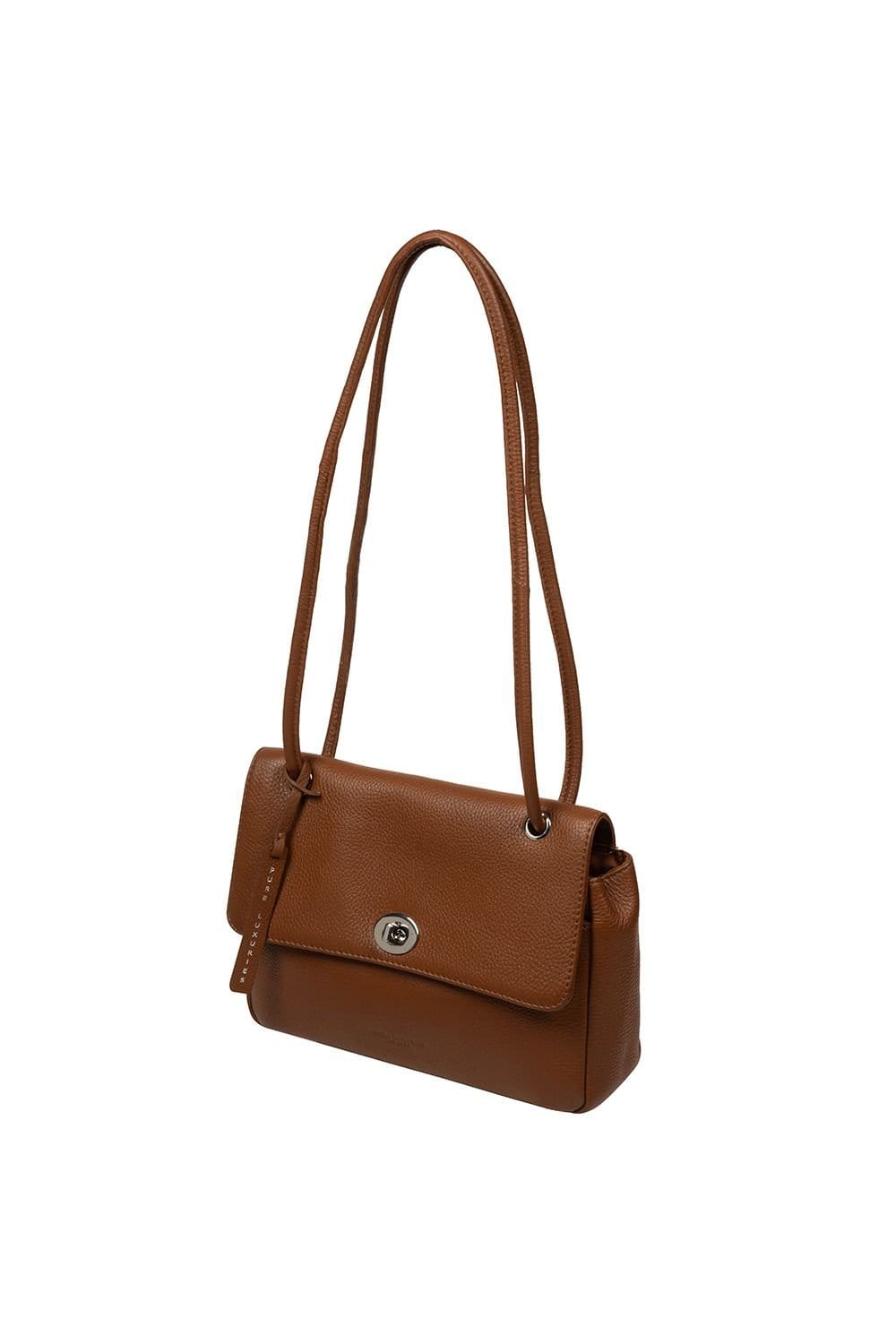 Pure Luxuries London Pure Luxuries London Women's 'Elka' Leather Evening Bag in Tan - 4