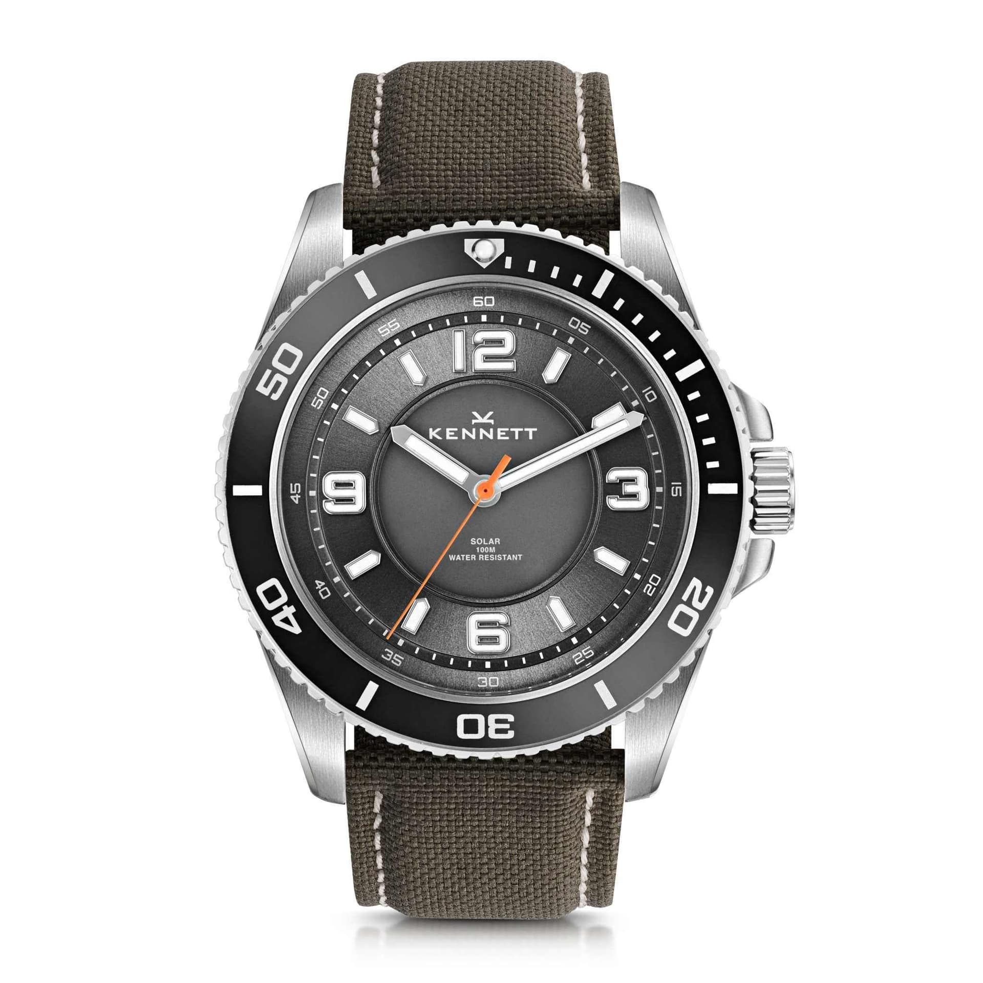 Kennett Kennett Men's Solaxplorer Solar Powered 100m Waterproof Watch in Pale Green