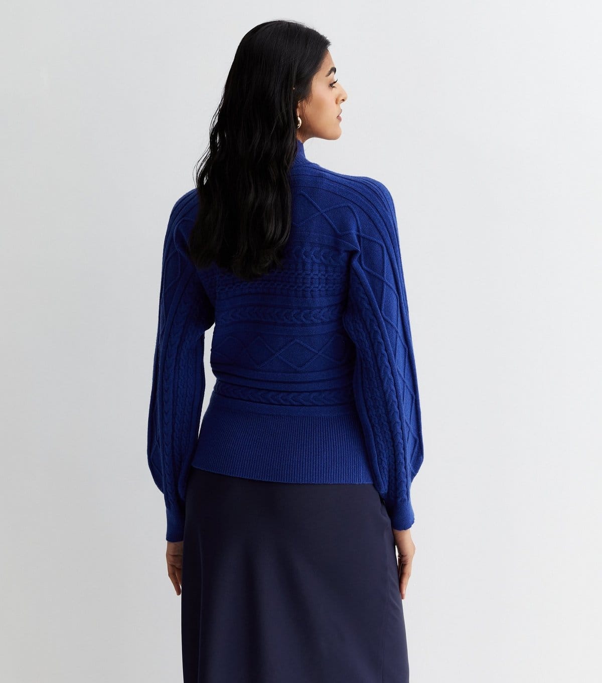 Sunshine Soul Women's Bright Blue Knit Batwing Jumper Sunshine Soul New Look - 4