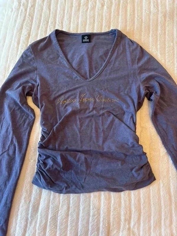 Versace Vintage Purple Versace Jeans Couture Top - Size S