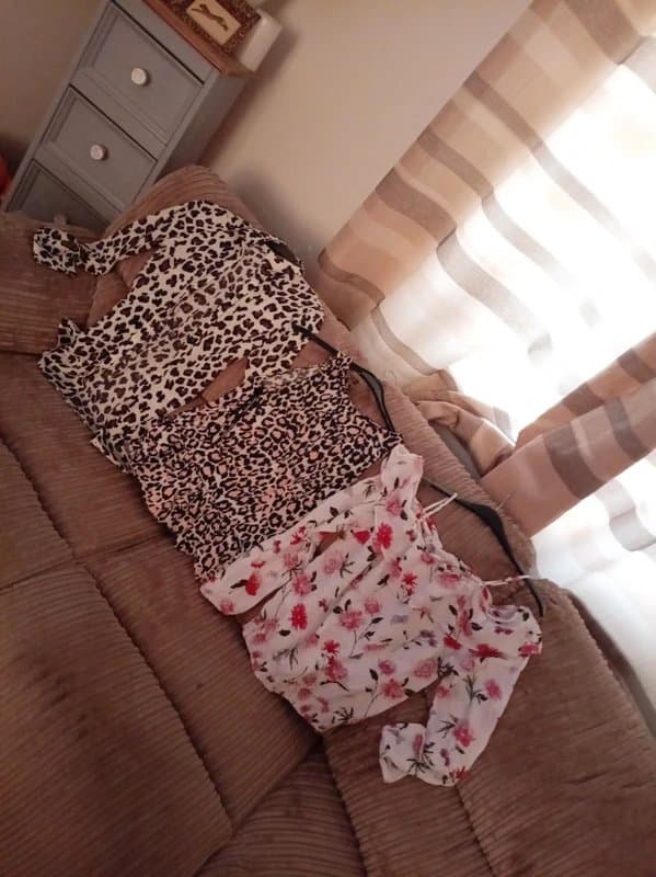 Dorothy Perkins Ladies size 8 mixed top bundle leopard print Dorothy Perkins shoulder less h&m
