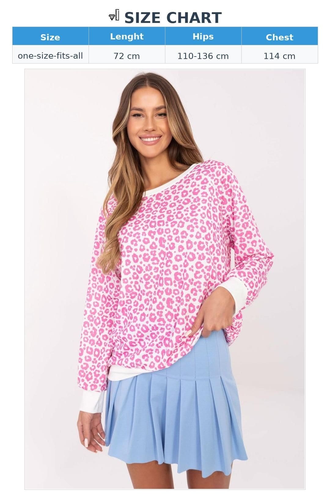 Love Lace Love Lace Women's Spot Animal Print Casual Overhead Blouse in Pink - 4