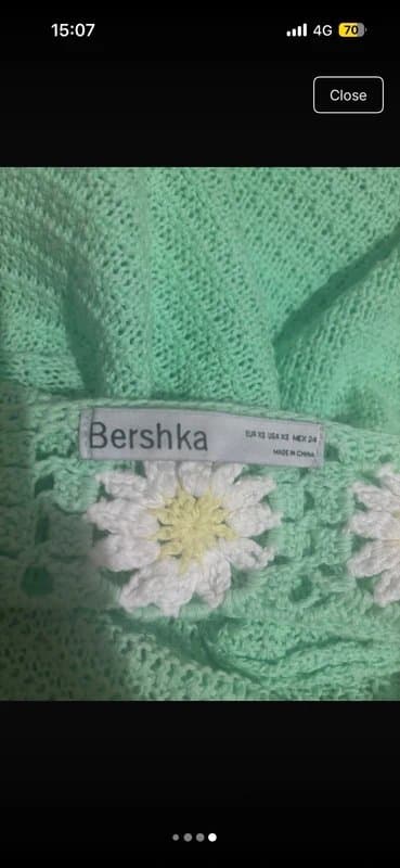 Bershka Flower crochet mini dress Bershka