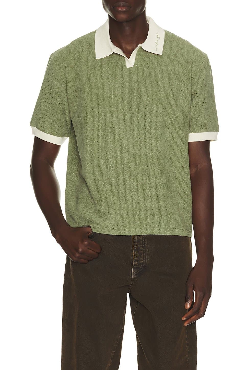 revolve Pique Colorblock Polo