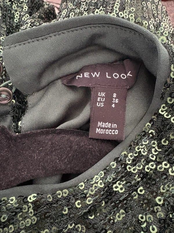 New Look New Look Emerald Green Sequin Top - UK Size 8