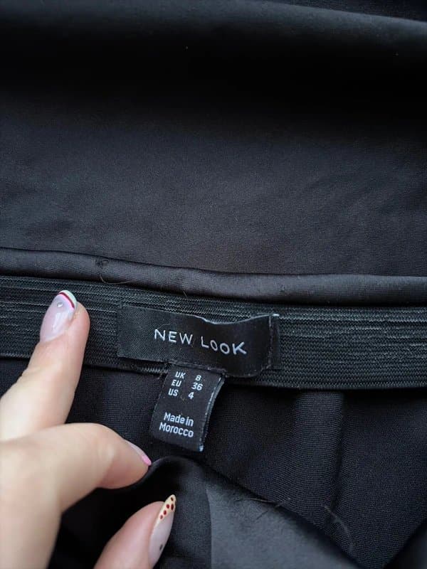 New Look Black Midi silk skirt