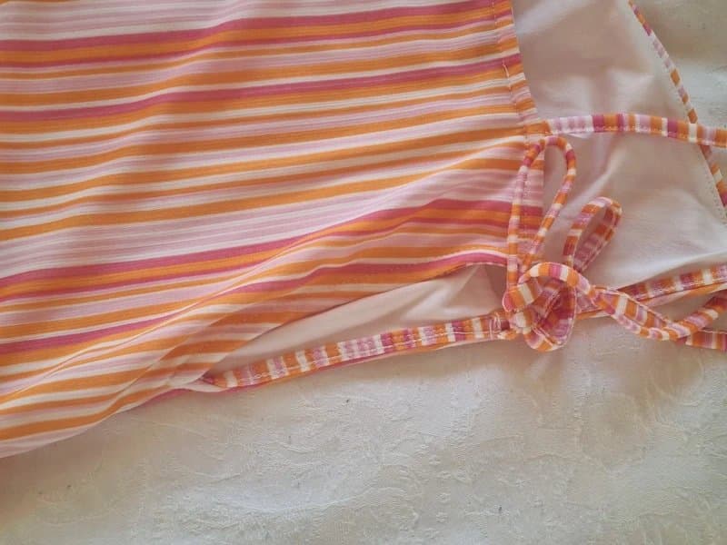 Bershka bershka orange and yellow vertical stripe cut out mini dress nwot size s