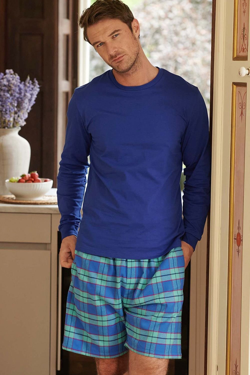 British Boxers British Boxers Men's 'Inverness' Tartan Brushed Cotton Sleep Shorts - 1