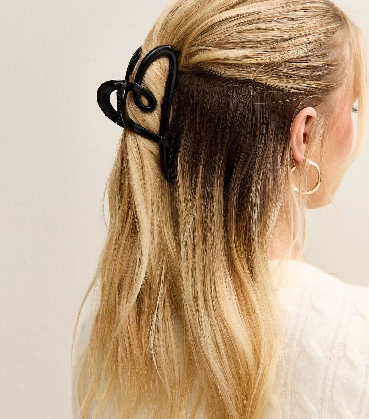 New Look Black Heart Shaped Hair Clip New Look