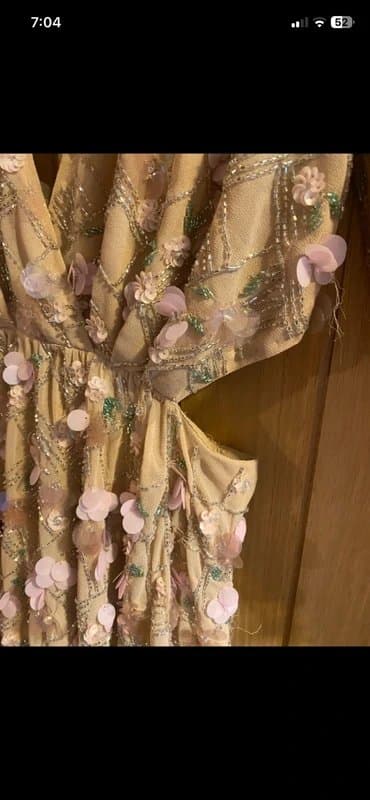 ASOS ASOS embellished wrap front dress