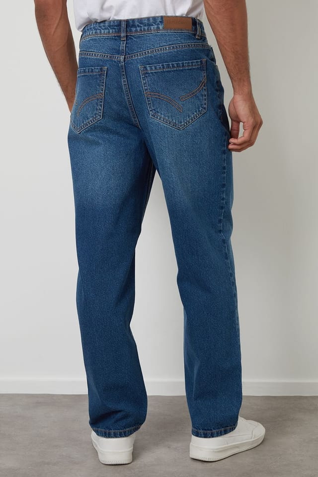 Threadbare Threadbare Men's Loose Fit Jeans in Blue - 2